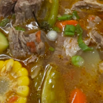 BEEF TOMATO BROTH SOUP WITH VEGETABLES (CALDO DE RES ENTOMATADO)